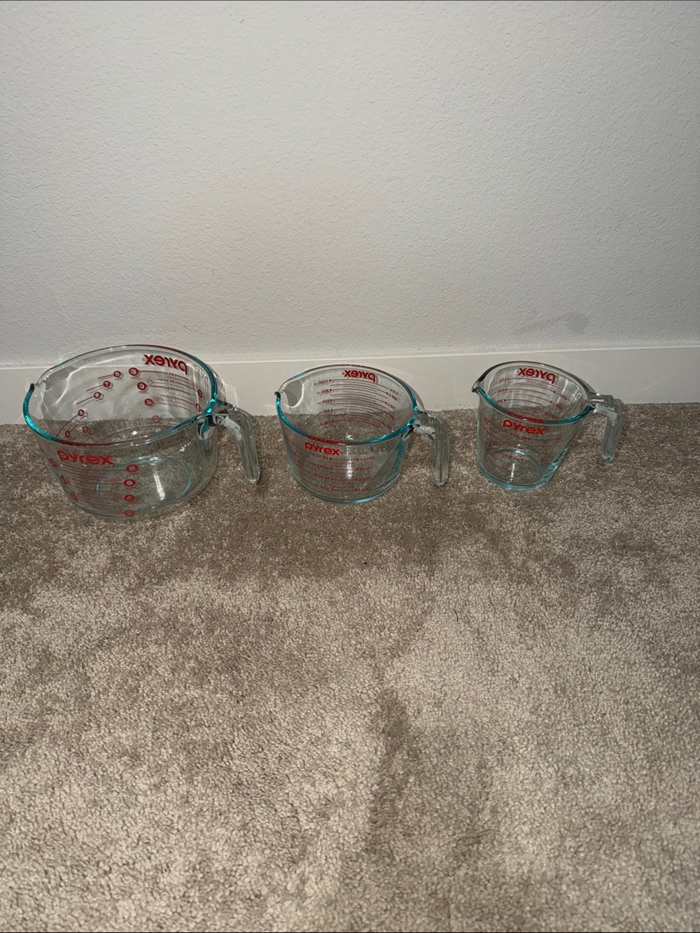 Pyrex Clear Glass Measuring Cup Set - 3 Piece